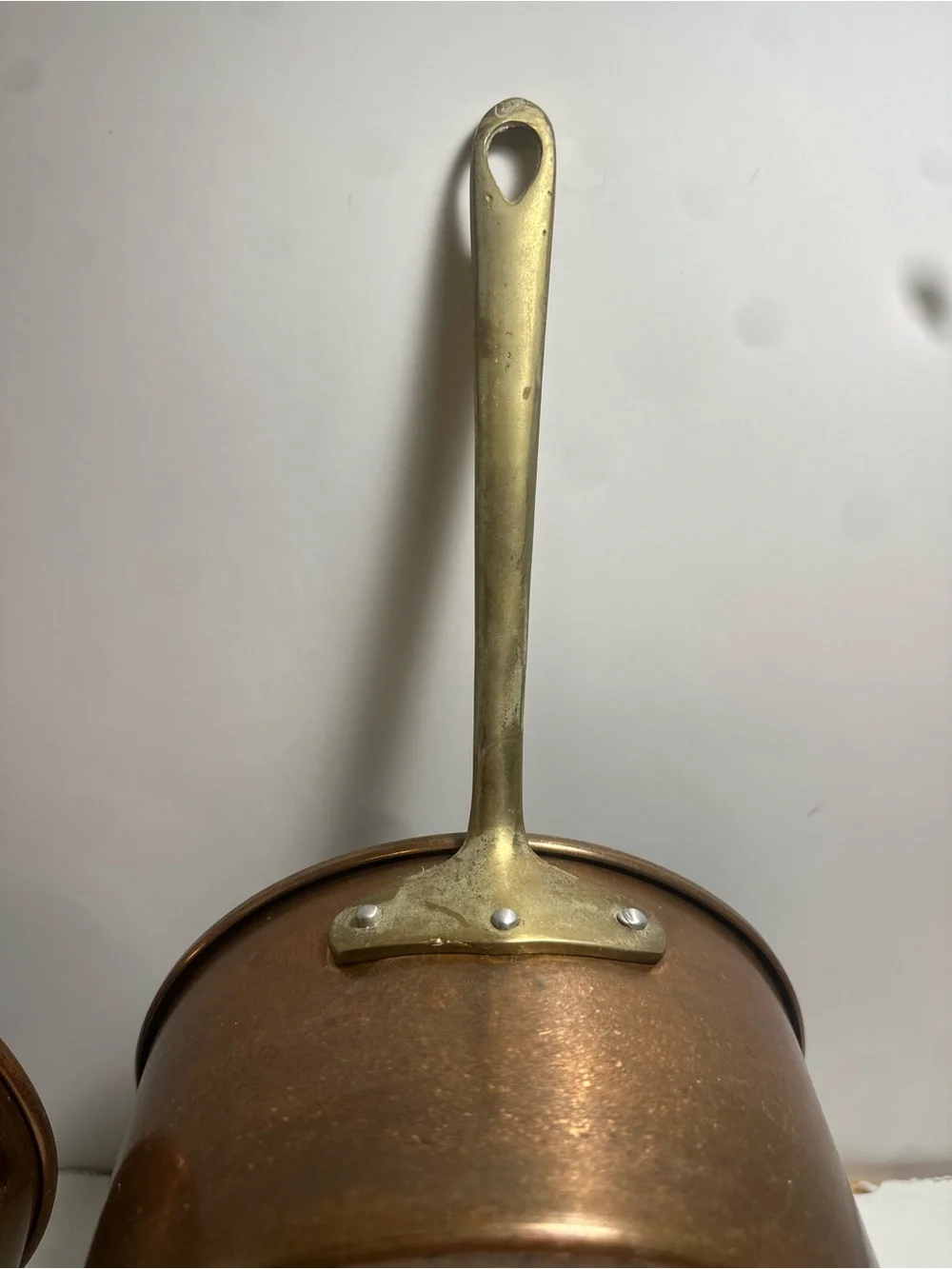 2 Copper Saucepan with Brass Handle and Teflon interior- Home Kitchen